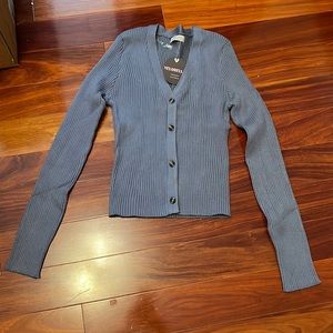 Ribbed Blue Purple Long Sleeve